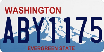 WA license plate ABY1175