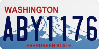 WA license plate ABY1176