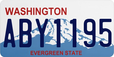 WA license plate ABY1195