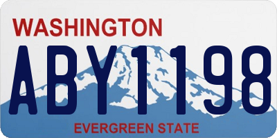 WA license plate ABY1198