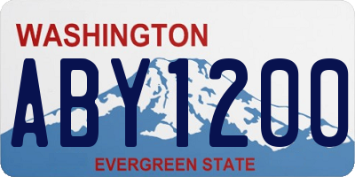 WA license plate ABY1200