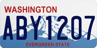 WA license plate ABY1207