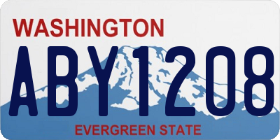 WA license plate ABY1208