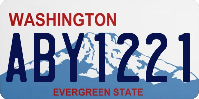 WA license plate ABY1221