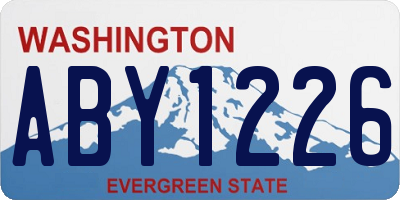 WA license plate ABY1226
