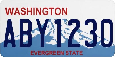 WA license plate ABY1230