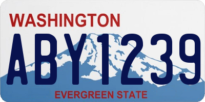 WA license plate ABY1239