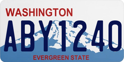 WA license plate ABY1240