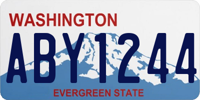 WA license plate ABY1244