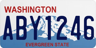 WA license plate ABY1246