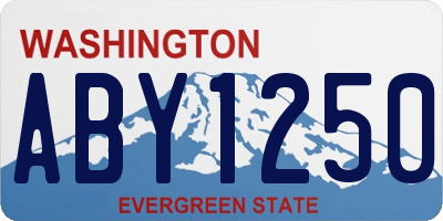 WA license plate ABY1250
