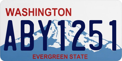 WA license plate ABY1251