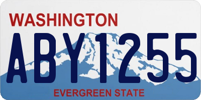 WA license plate ABY1255