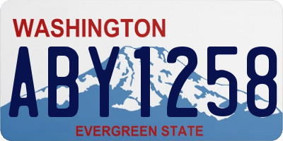 WA license plate ABY1258