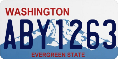 WA license plate ABY1263
