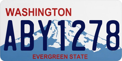 WA license plate ABY1278