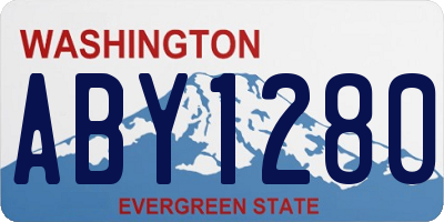 WA license plate ABY1280
