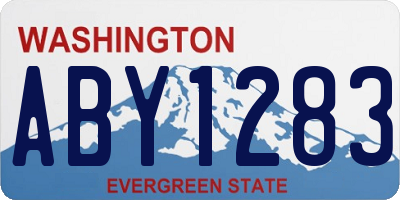 WA license plate ABY1283
