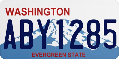 WA license plate ABY1285