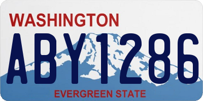 WA license plate ABY1286