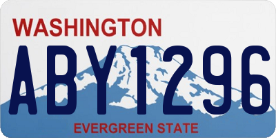 WA license plate ABY1296