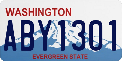WA license plate ABY1301