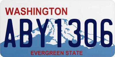 WA license plate ABY1306