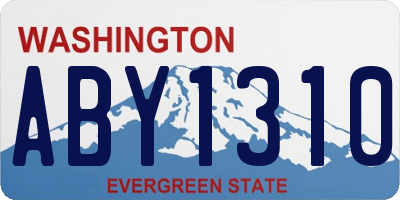 WA license plate ABY1310