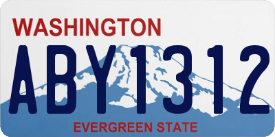 WA license plate ABY1312