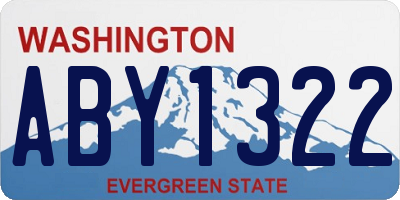 WA license plate ABY1322