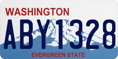 WA license plate ABY1328