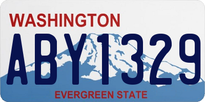 WA license plate ABY1329