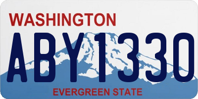 WA license plate ABY1330