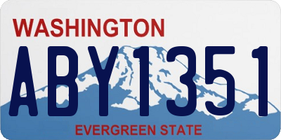 WA license plate ABY1351