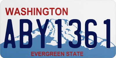 WA license plate ABY1361