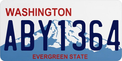 WA license plate ABY1364