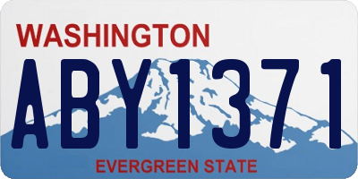 WA license plate ABY1371