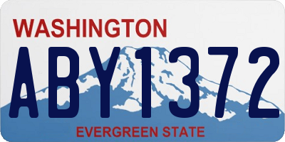 WA license plate ABY1372