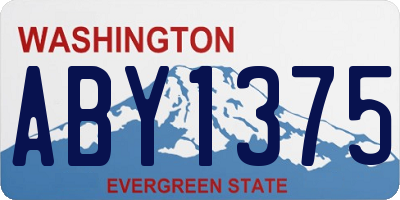 WA license plate ABY1375