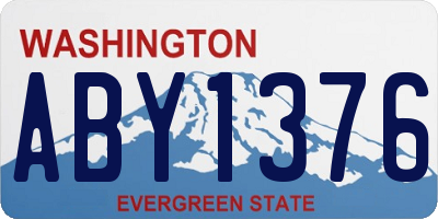 WA license plate ABY1376