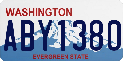 WA license plate ABY1380