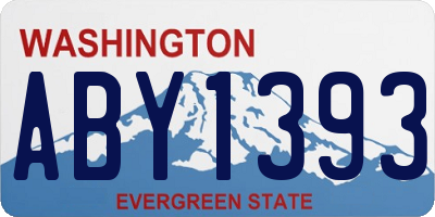 WA license plate ABY1393
