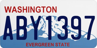 WA license plate ABY1397