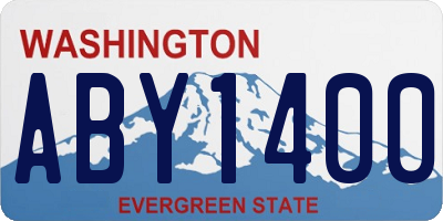 WA license plate ABY1400