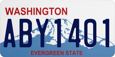 WA license plate ABY1401