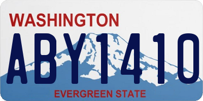 WA license plate ABY1410