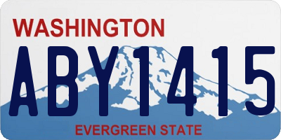 WA license plate ABY1415