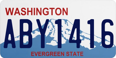 WA license plate ABY1416
