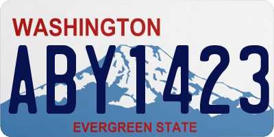 WA license plate ABY1423