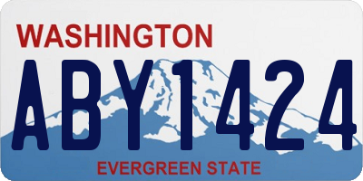 WA license plate ABY1424